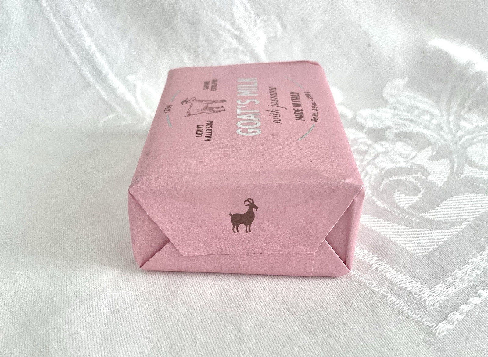 NEW Goat’s Milk Soap w/ Jasmine Luxury Milled Soap/Sapone Ex Fine – Italy, 8.8oz