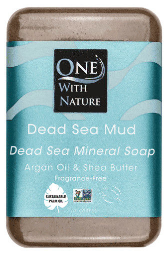 Dead Sea Mineral Soap Dead Sea Mud – Fragrance Free 7 oz Each (Pack of 6)
