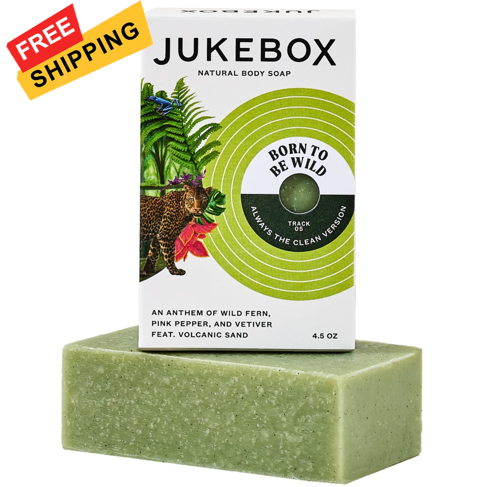 JUKEBOX Soap,Born to Be Wild Scent, Natural Bar Soap 4.5 Ounce (Pack of 1)