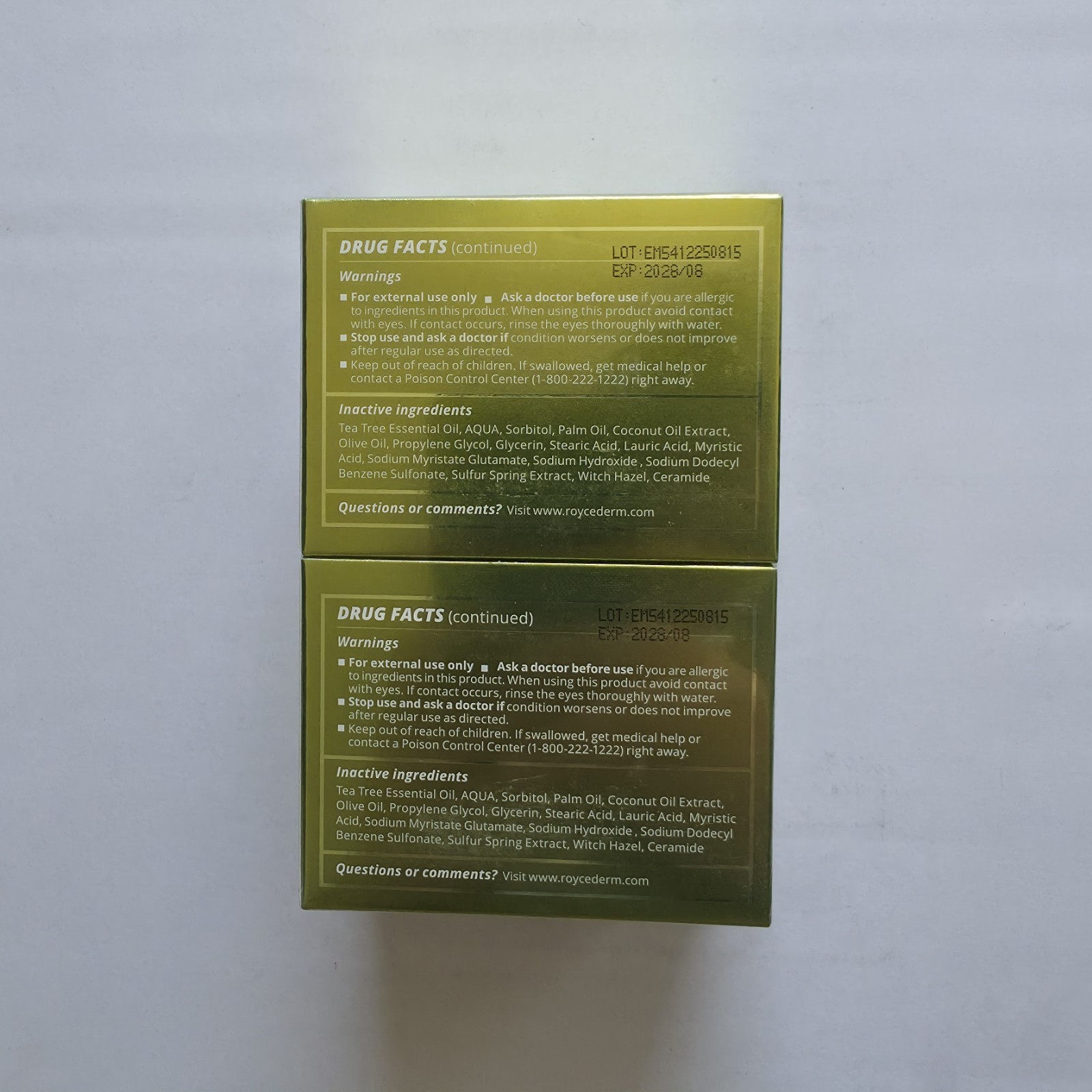 RoyceDerm – Tea Tree Oil Antifungal Soap – 2 Bars/4.1oz – 2 Pack – 4 Total Bars