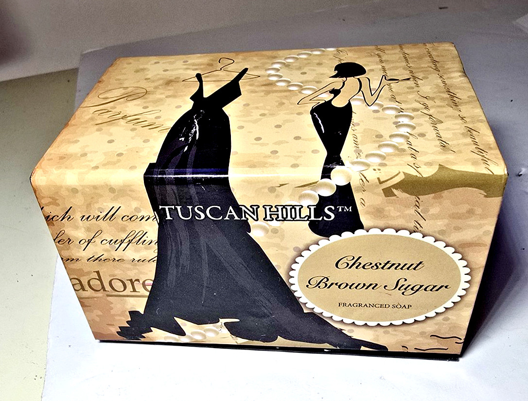Tuscan Hills Chestnut Brown Sugar Fragranced Soap ( 2 bars) 10.6 oz New in Box