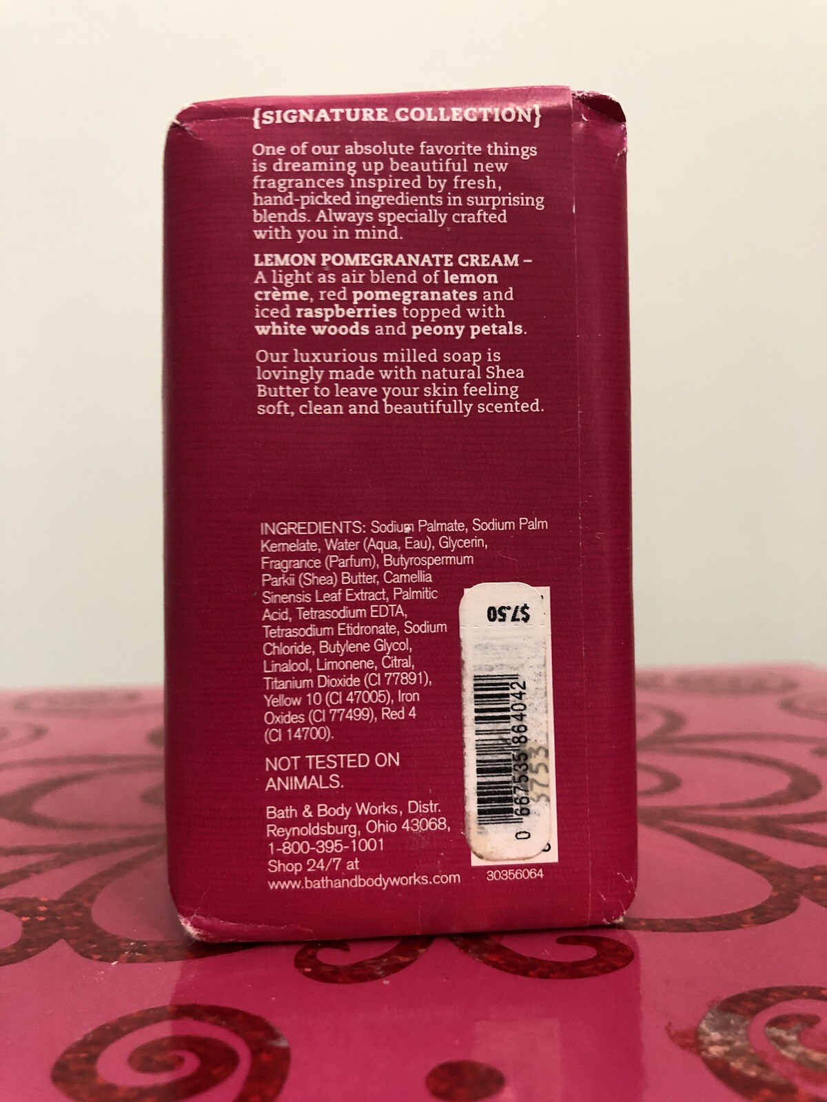 Bath & Body Works LEMON POMEGRANATE CREAM Soap Bar 5.5 oz RARE