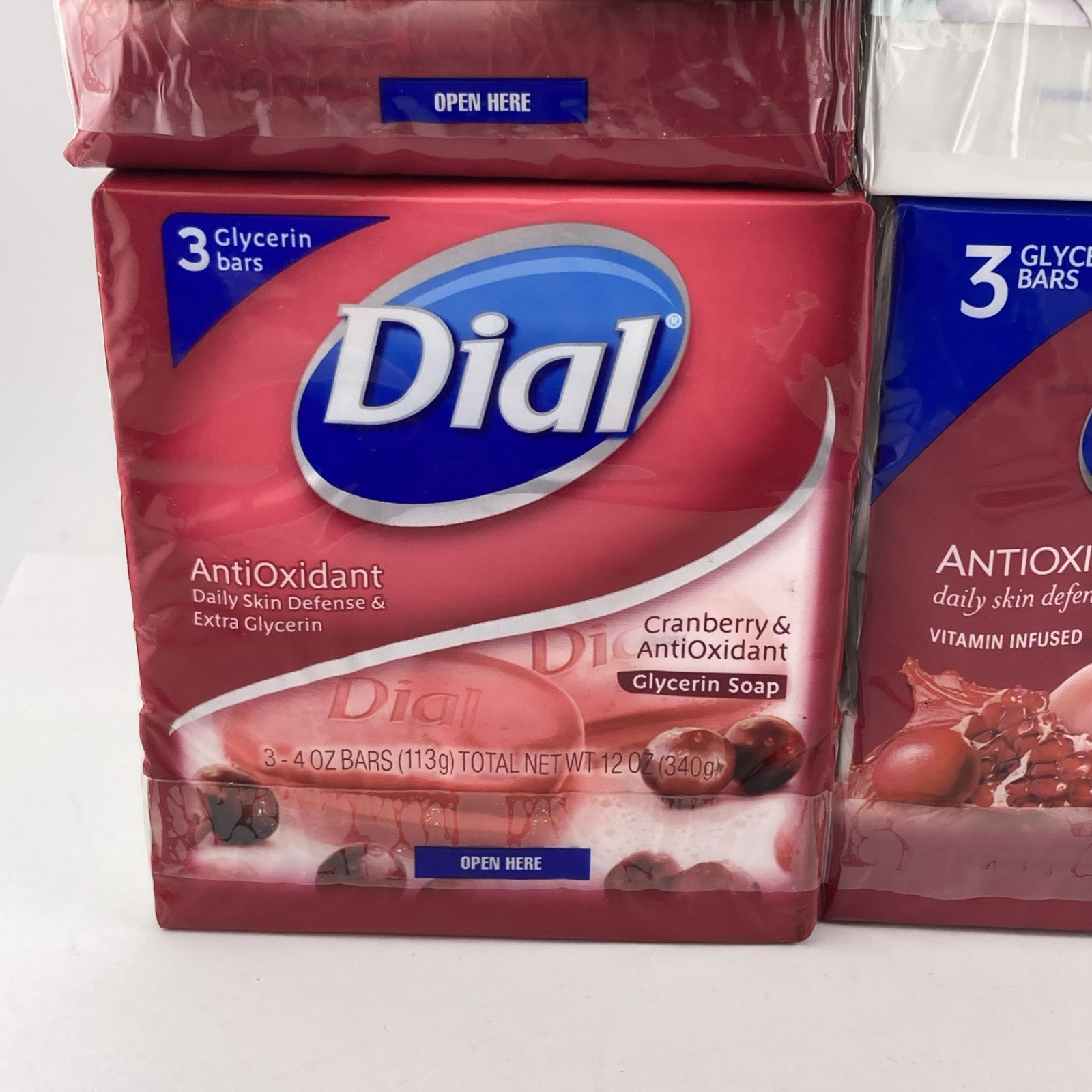 Dial Glycerin Bar Soap 3 Bars Cranberry 3 Bars White Tea 6 Bars Power Berries