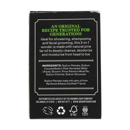 Pine Tar Bar Soap 1.35 Oz by Grandpa’s Brands Company