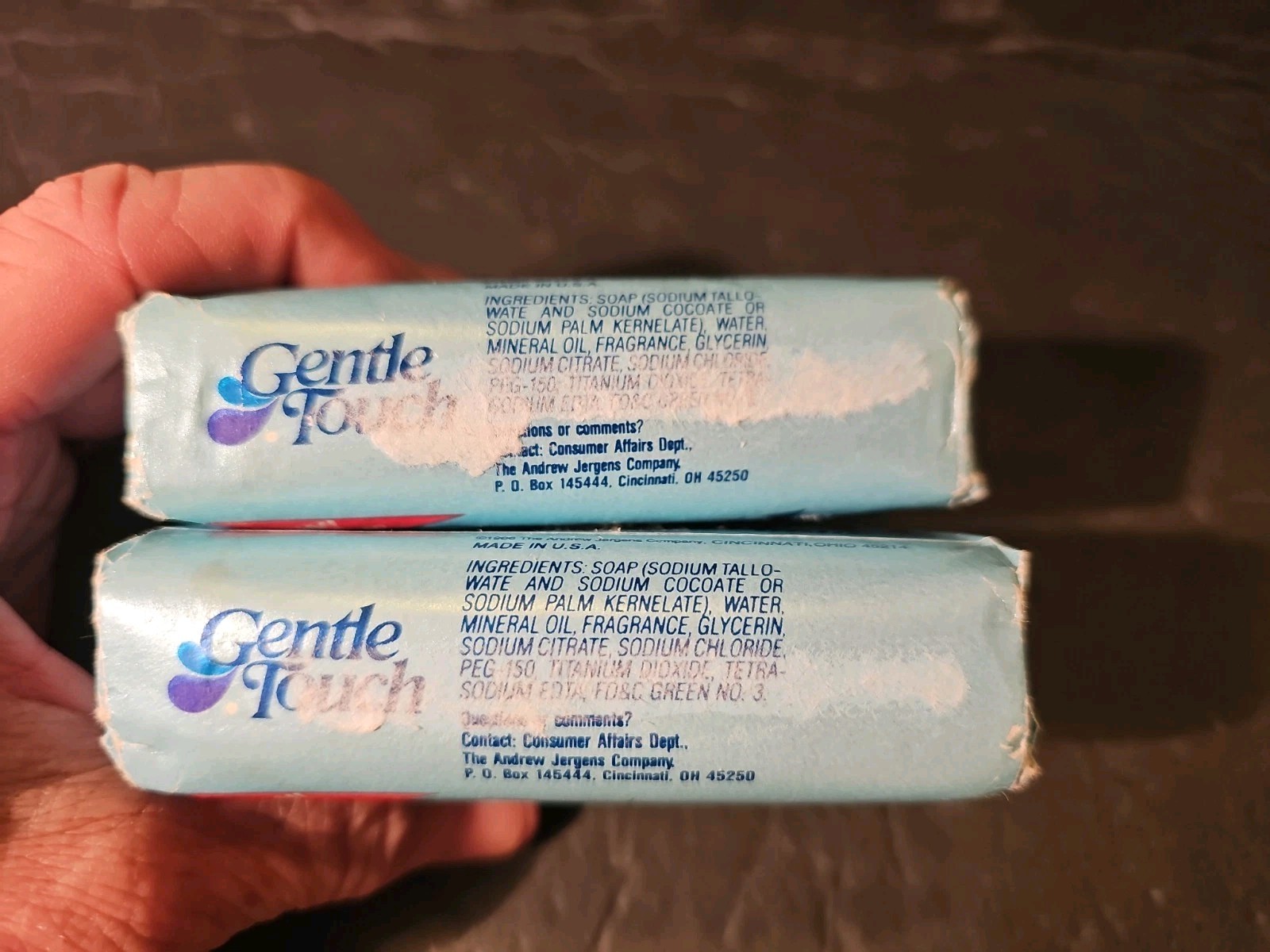 Vintage Gentle Touch Bath Bar with Baby Oil 4.75 Ounce Bar Soap Set of 2 NOS