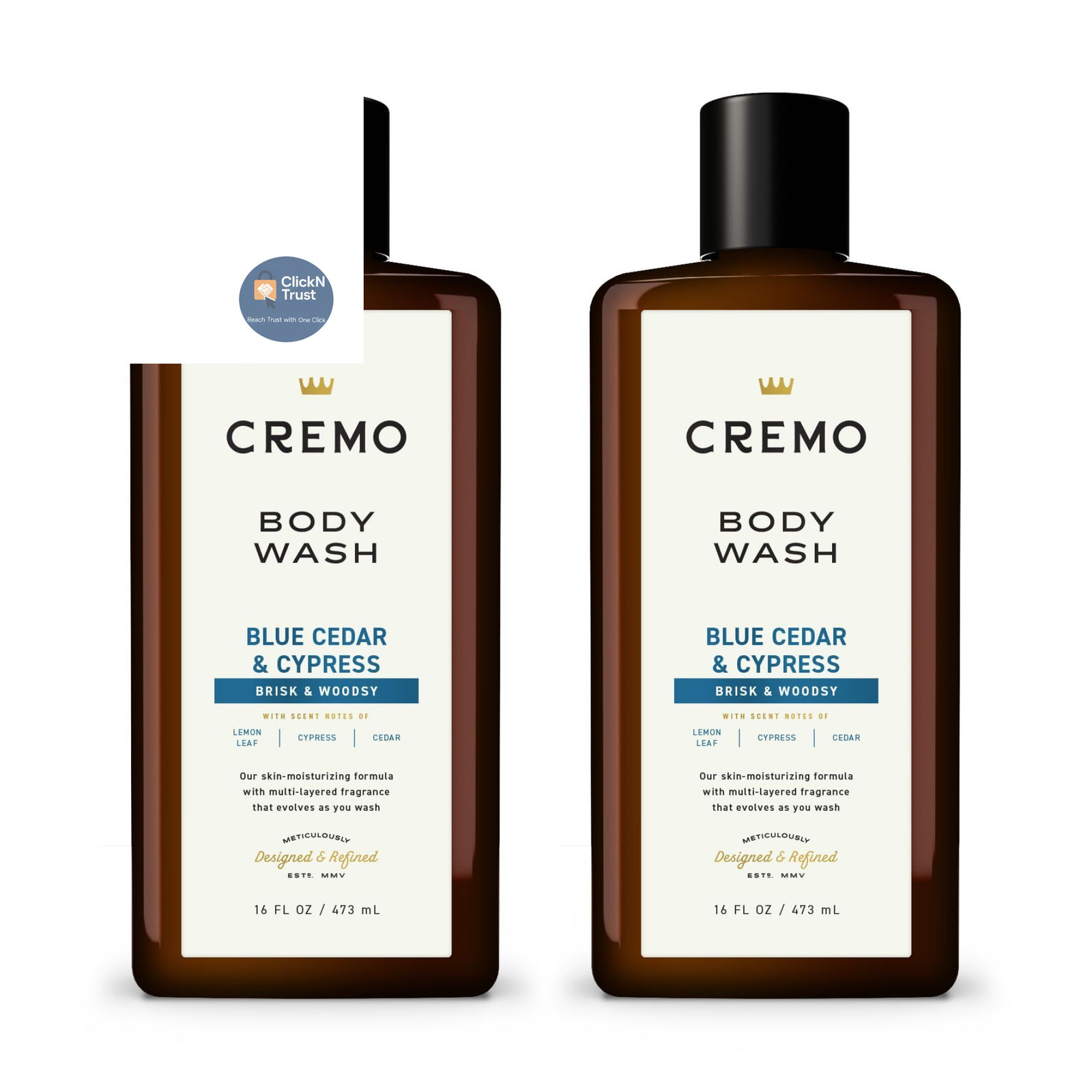 32 Fl Oz (Pack of 1), Cremo Rich-Lathering Blue Cedar & Cypress Body Wash, A…