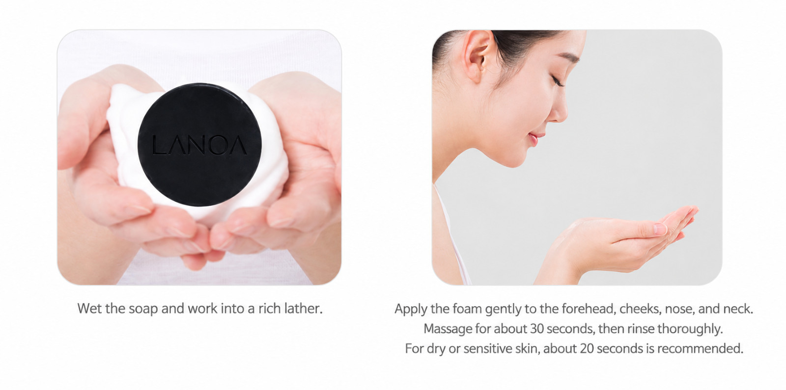 Korean Charcoal Soap Bar Set of 2 Face Body Cleansing Bar K Beauty Skincare Gift