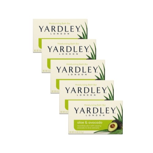 5 Pk Yardley London Moisturizing Bar Fresh Aloe With Avocado Essence 4 Oz Each