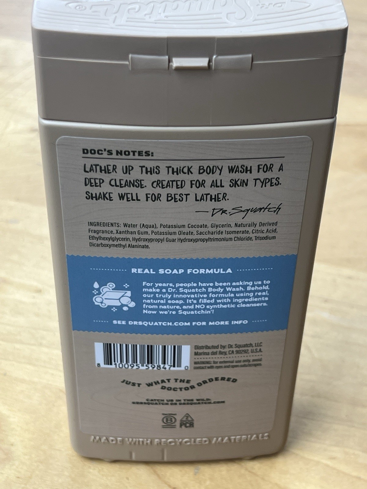 Dr. Squatch Men’s Natural Body Wash coastal mist 14 Fl Oz