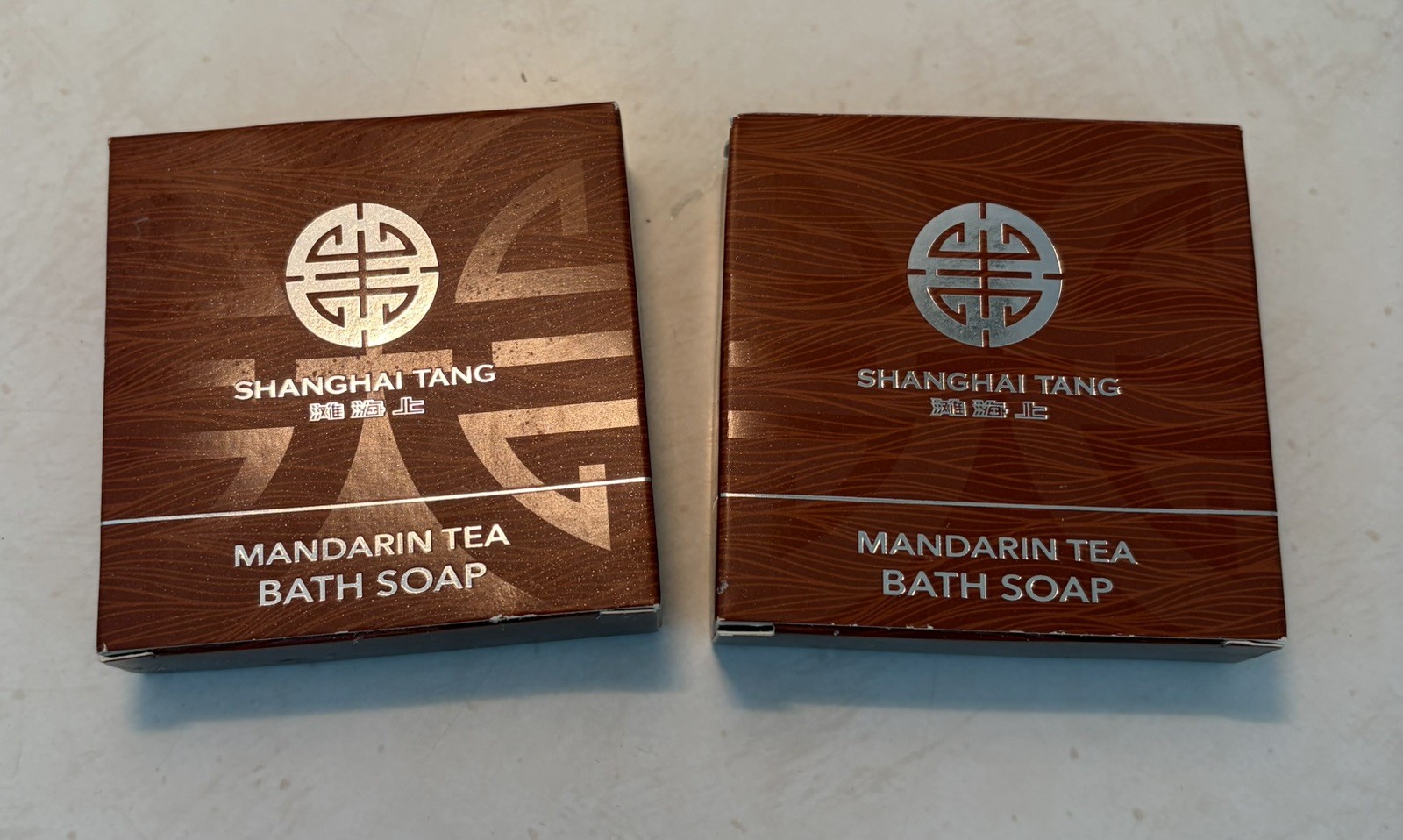 2 Shanghai Tang Mandarin Tea Bar bath Soap 1.8 oz Perfumed Hotel Travel Lot Set