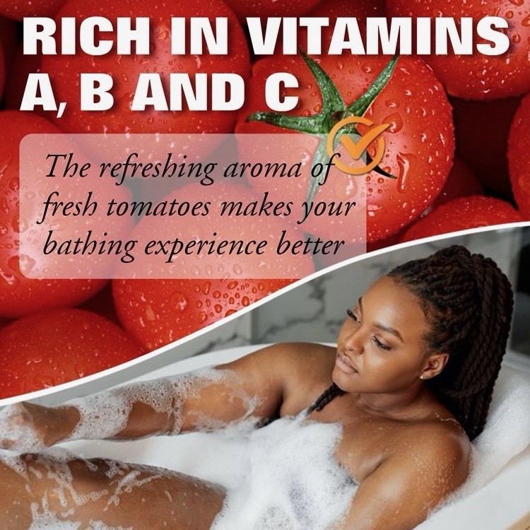 Rich Foam Herbal Tomato Soap 200g/7oz With Vegan & Vitamins A,B,C And E.