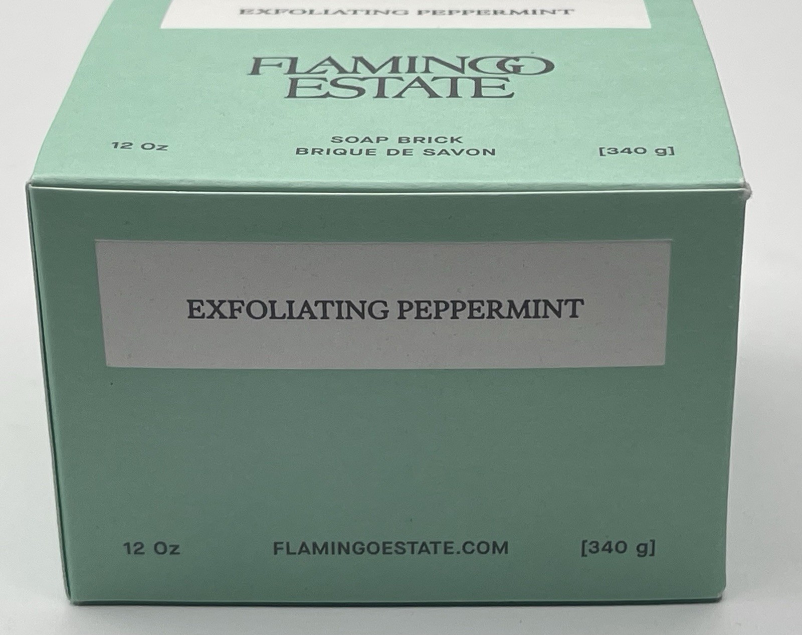 Flamingo Estate Exfoliating Peppermint Soap Brick 12oz Handmade LA