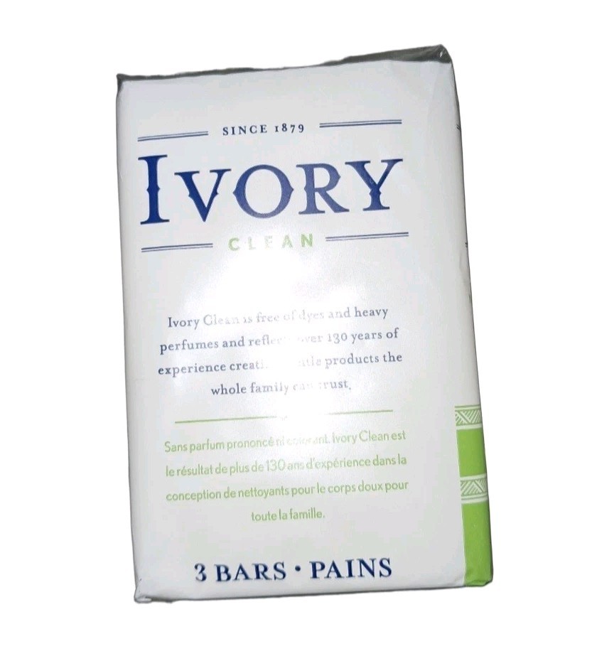 💚 IVORY 💚 (3-BARS) 3.17 Oz 🫧 ●NOTES OF ALOE● 99% Pure Safe Clean & Simple 🫧•