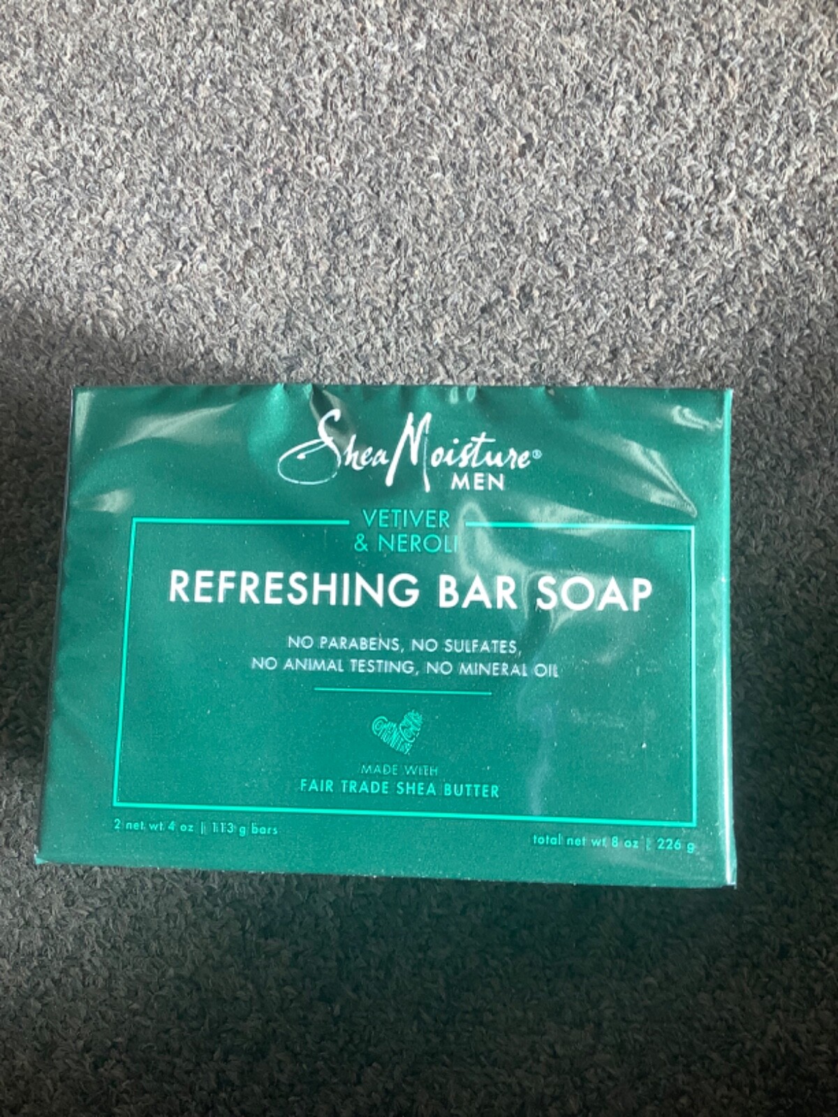 Shea Moisture Men Refreshing Bar Soaps Vetiver & Neroli 2 Bars 4oz each