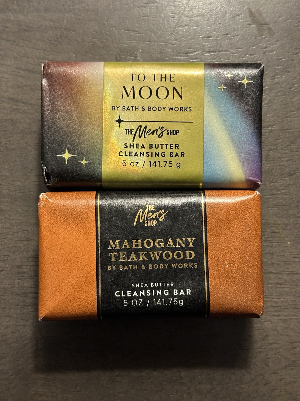 2PK Bath & Body Works Men’s To the Moon Shea Butter Mahogany Teakwood Bar Soap
