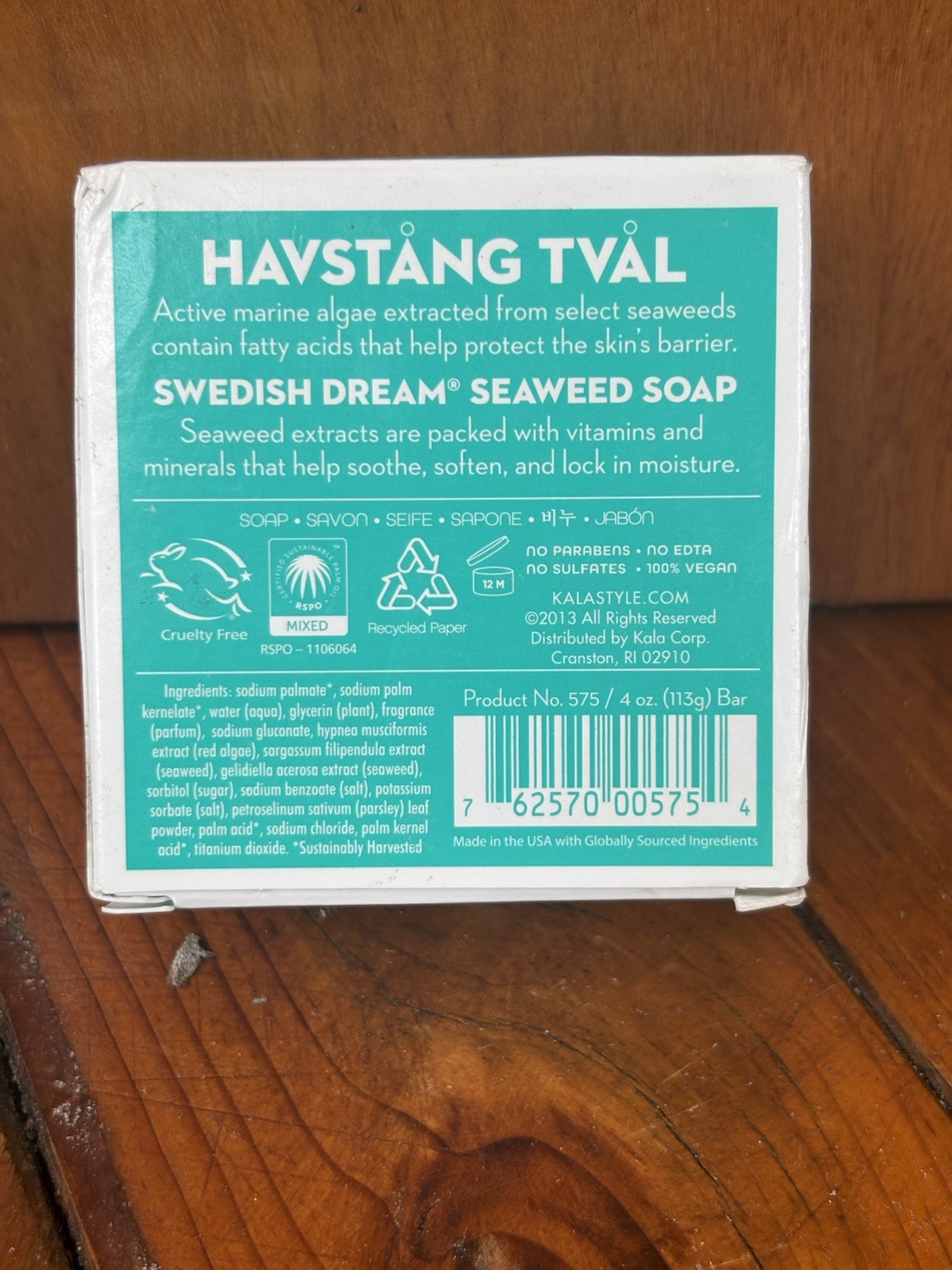 Swedish Dream Seaweed Soap 2 Bars / Boxes 4 oz., Vegan