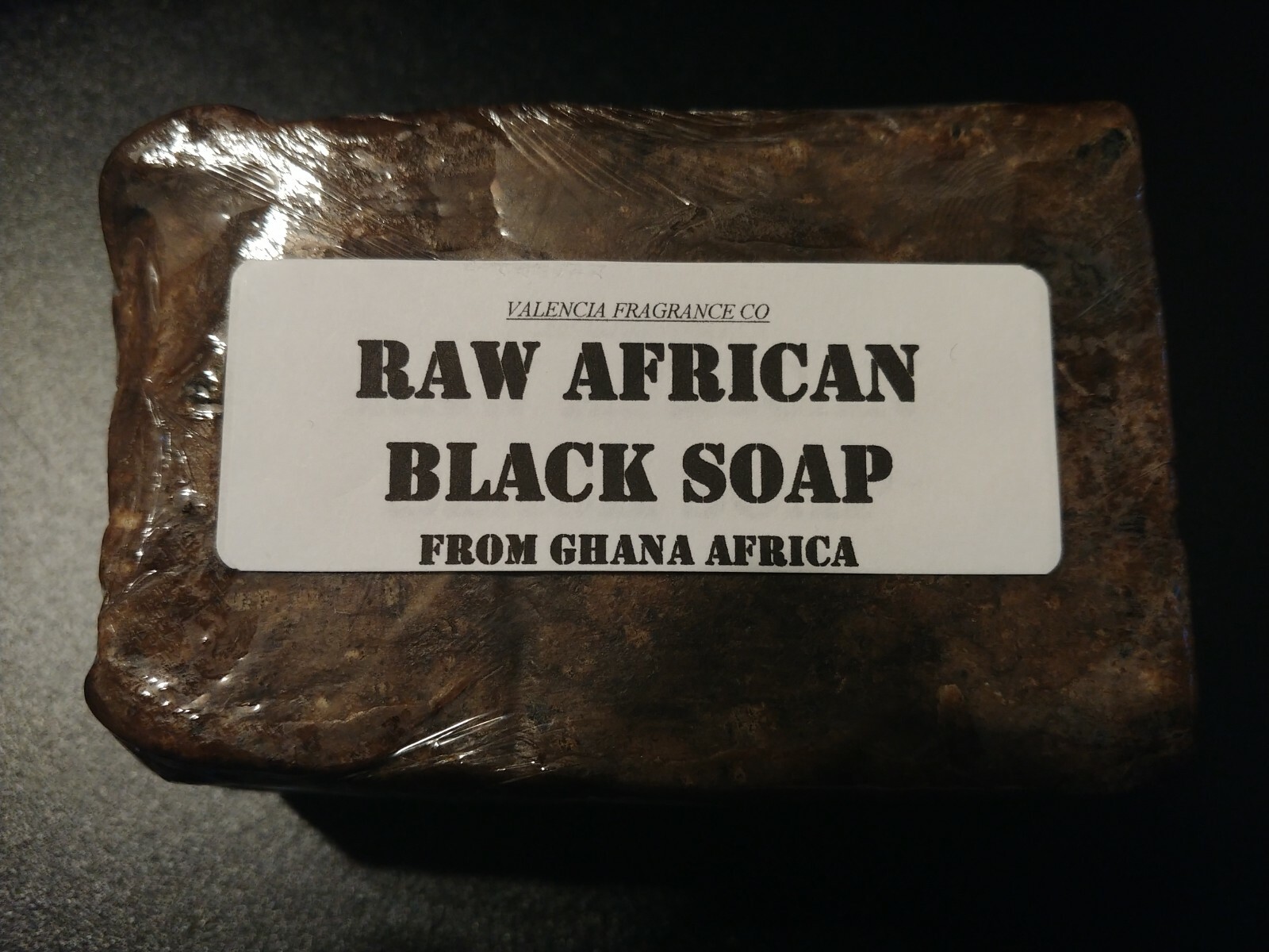 RAW AFRICAN BLACK SOAP 1 LB. BLOCK (ORGANIC)