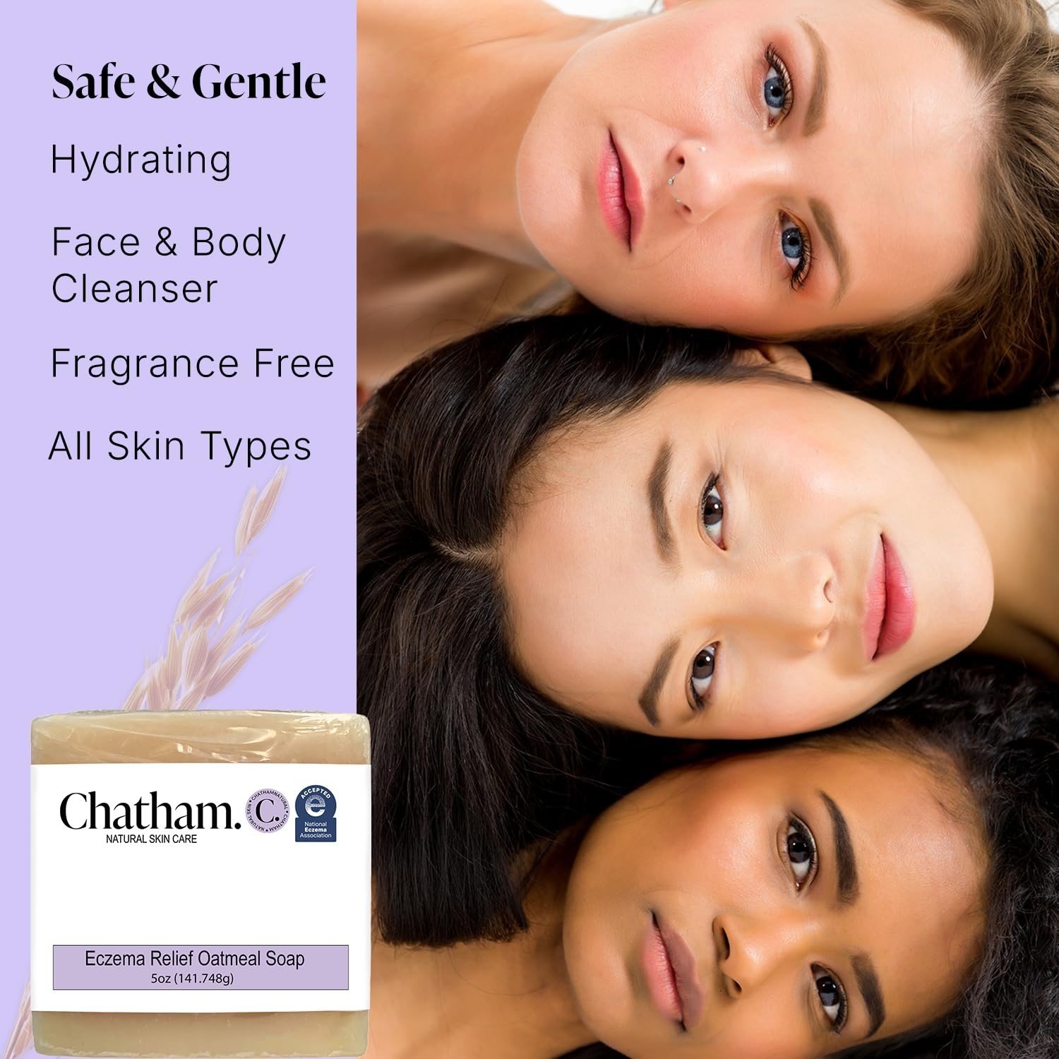Dermatologist Approved 5oz Eczema Soap with Colloidal Oatmeal for Sensitive Skin
