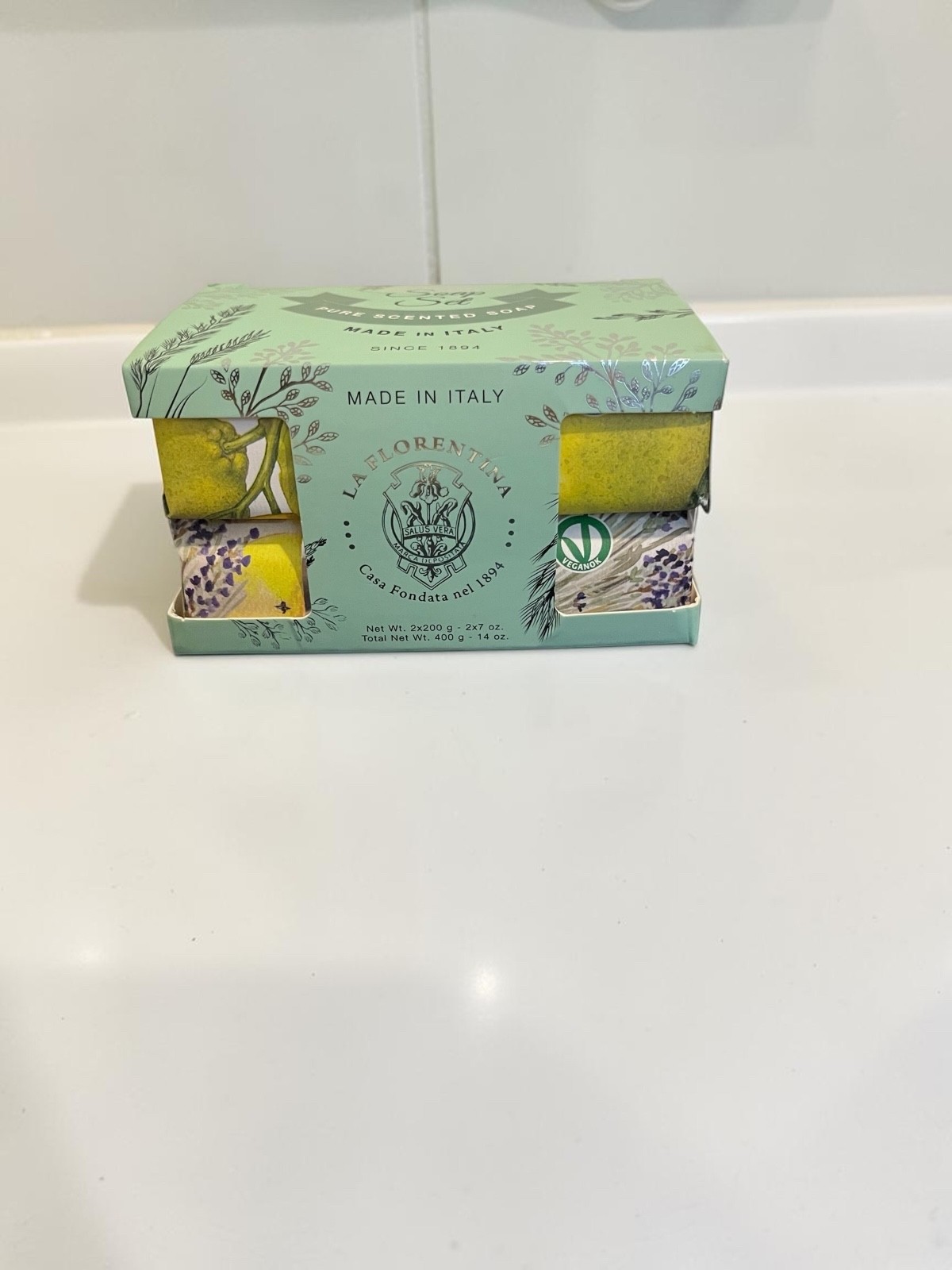 La Florentina Citrus Soap Set 2 Pack Boboli Citrus Lemon Lavender Made Italy 7oz