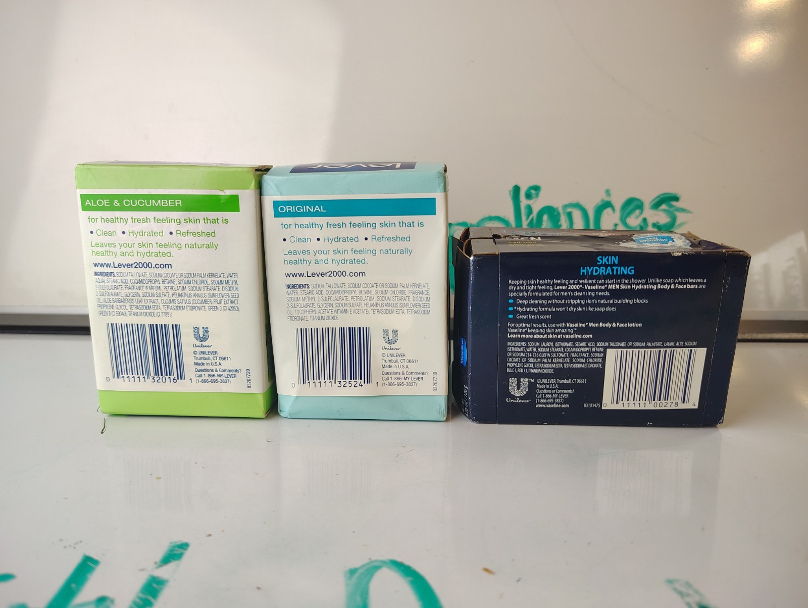Discounted Lever 2000 Aloe Cucumber – Vaseline – Original- Unscented – Bar Soap