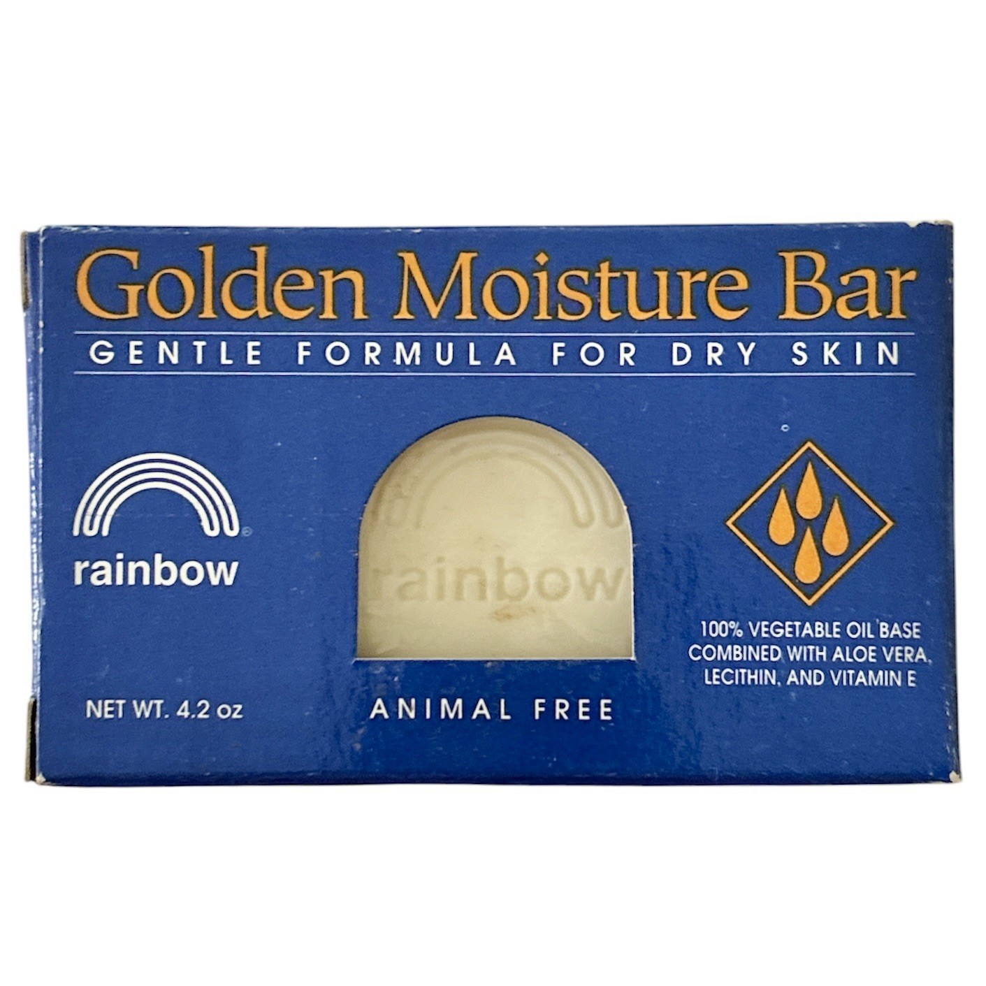 Rainbow Research Golden Moisture Bar For Dry Skin Palm, Coconut, Olive Oil 4.2oz