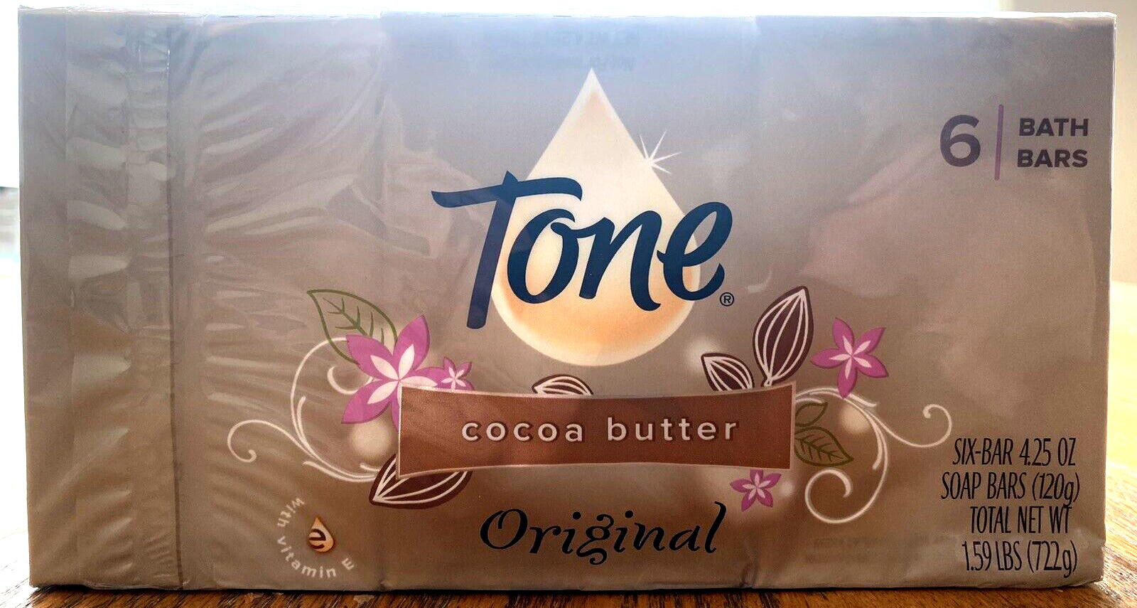 TONE SOAP 8 Large 4.25 OZ BARS ORIGINAL SCENT COCOA BUTTER ~ FACTORY SEALED NEW