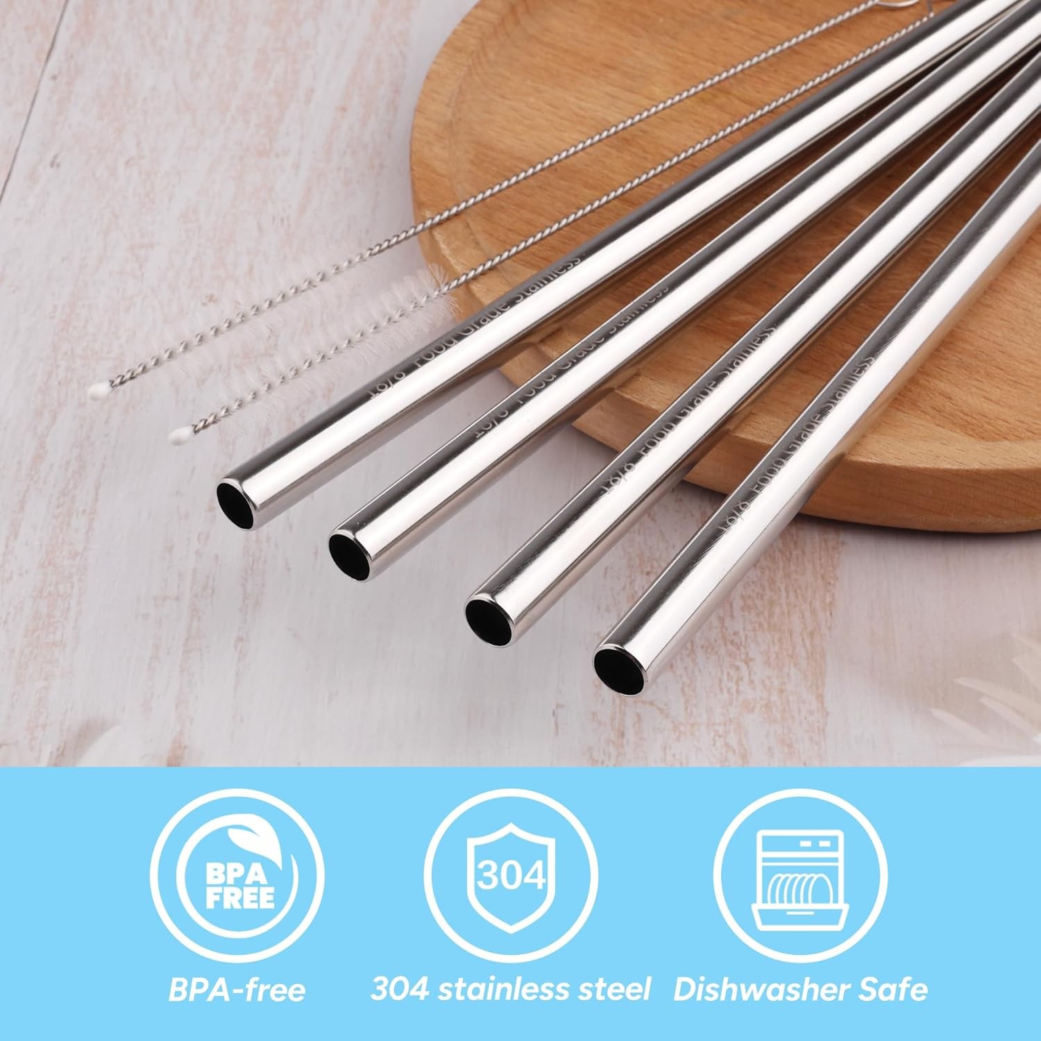 Metal Straw Replacement Set for Owala Water Bottle 40 Oz, 4 Pack (79 chars)
