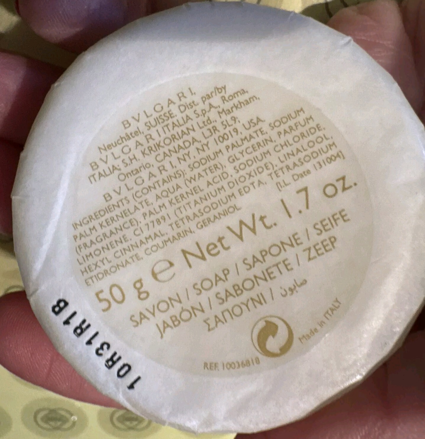 Bvlgari au the vert Bvlgari Green Tea Soap 1.7oz Bar