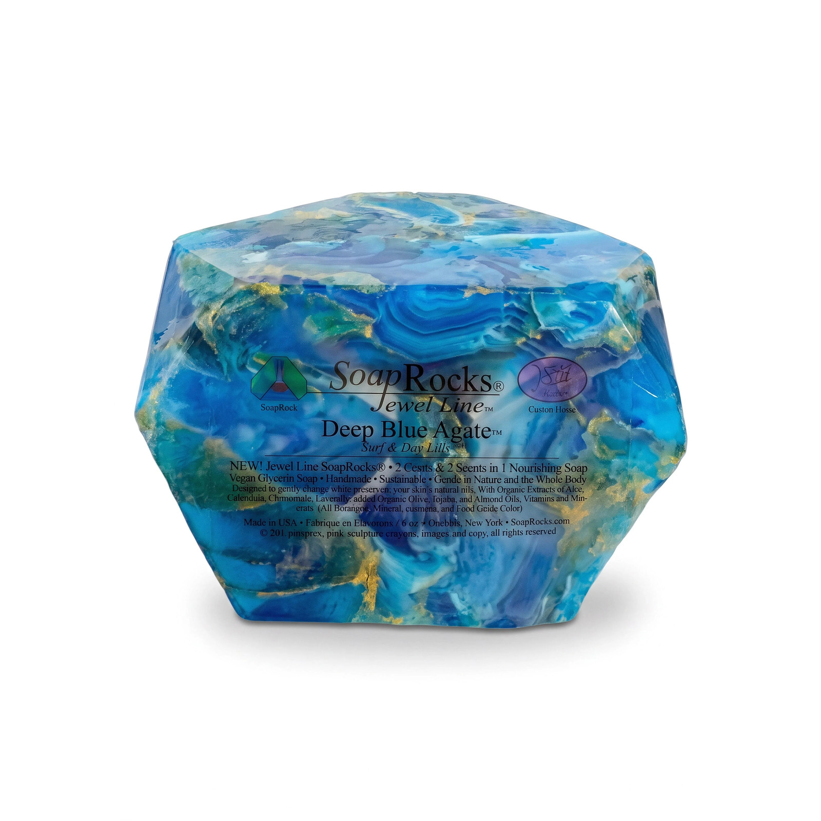 T.S. Pink SoapRocks Jewel Collection – Deep Blue Agate