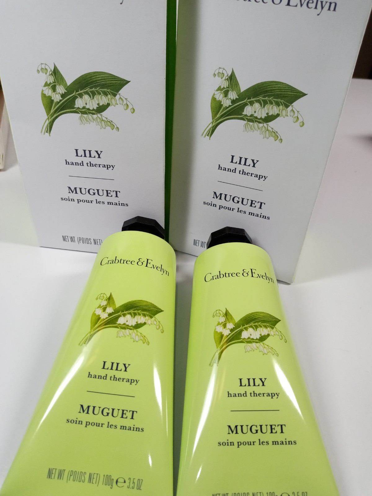 Crabtree & Evelyn Lot of 2 Lily Hand Therapy 2x100g/3.5oz NIB