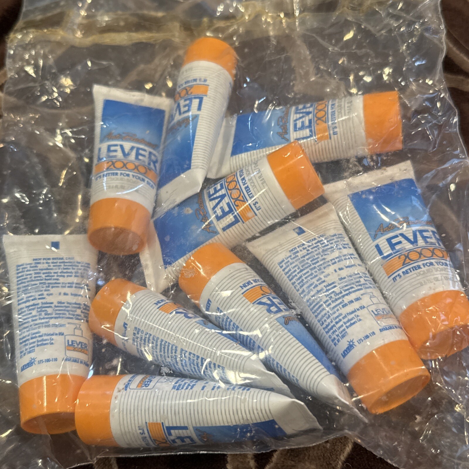 10 Vintage 1994 SAMPLE SIZE Lever 2000 0.6oz Anti Bacterial Liquid Soap. New.