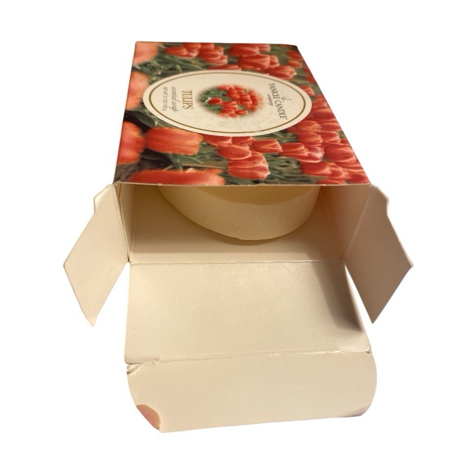 Rare Vintage New YANKEE CANDLE TULIPS Scented Soap Bar -NIB 3.7 oz- Rare Find