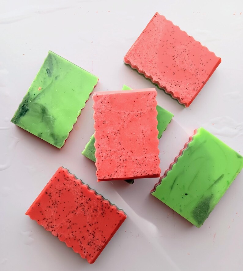 Watermelon Goats Milk Soap | Watermelon Oil & Poppy Seeds | Handmade Summer Gift