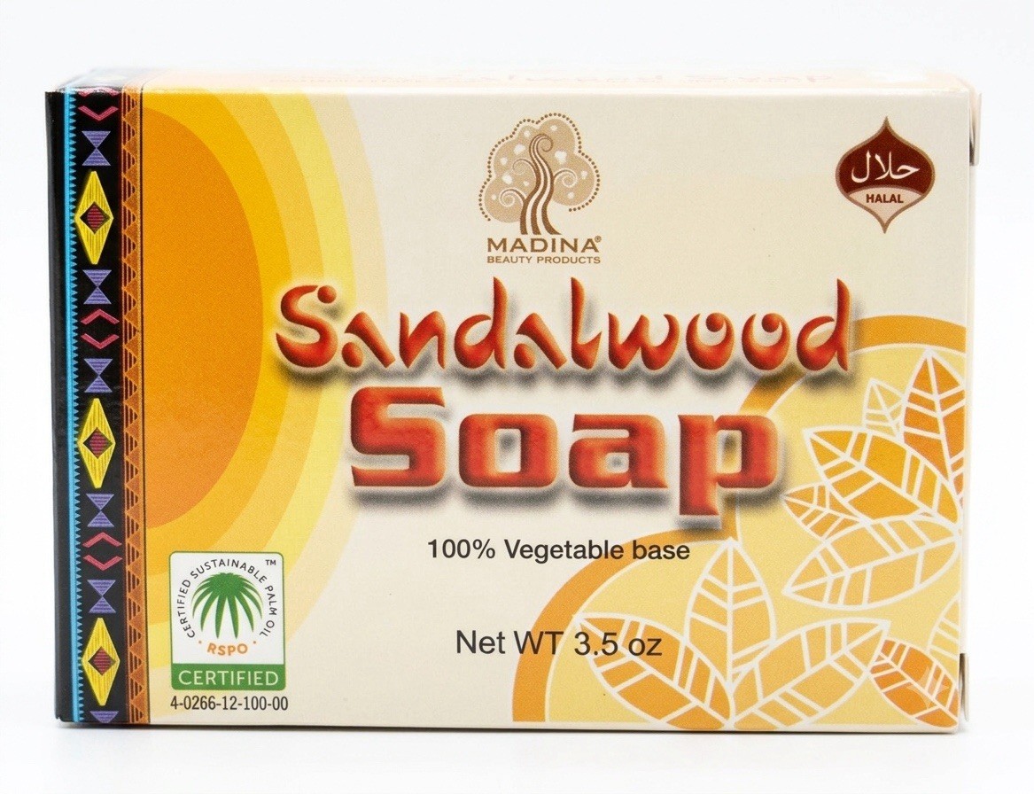 Madina Sandalwood 3.5oz Soap Bar, (1, 3, 6, 12, 24)