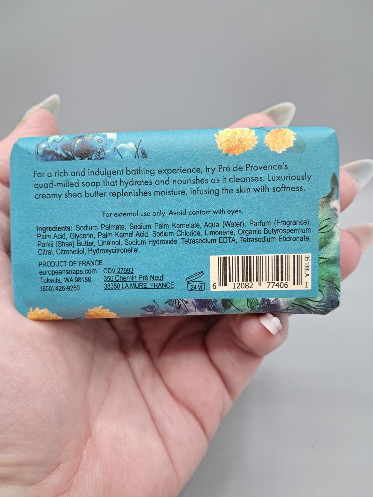 Pre De Provence Soap, 1 Bar French Milled Soap In “Lotus Flower & Anise” 5.2oz