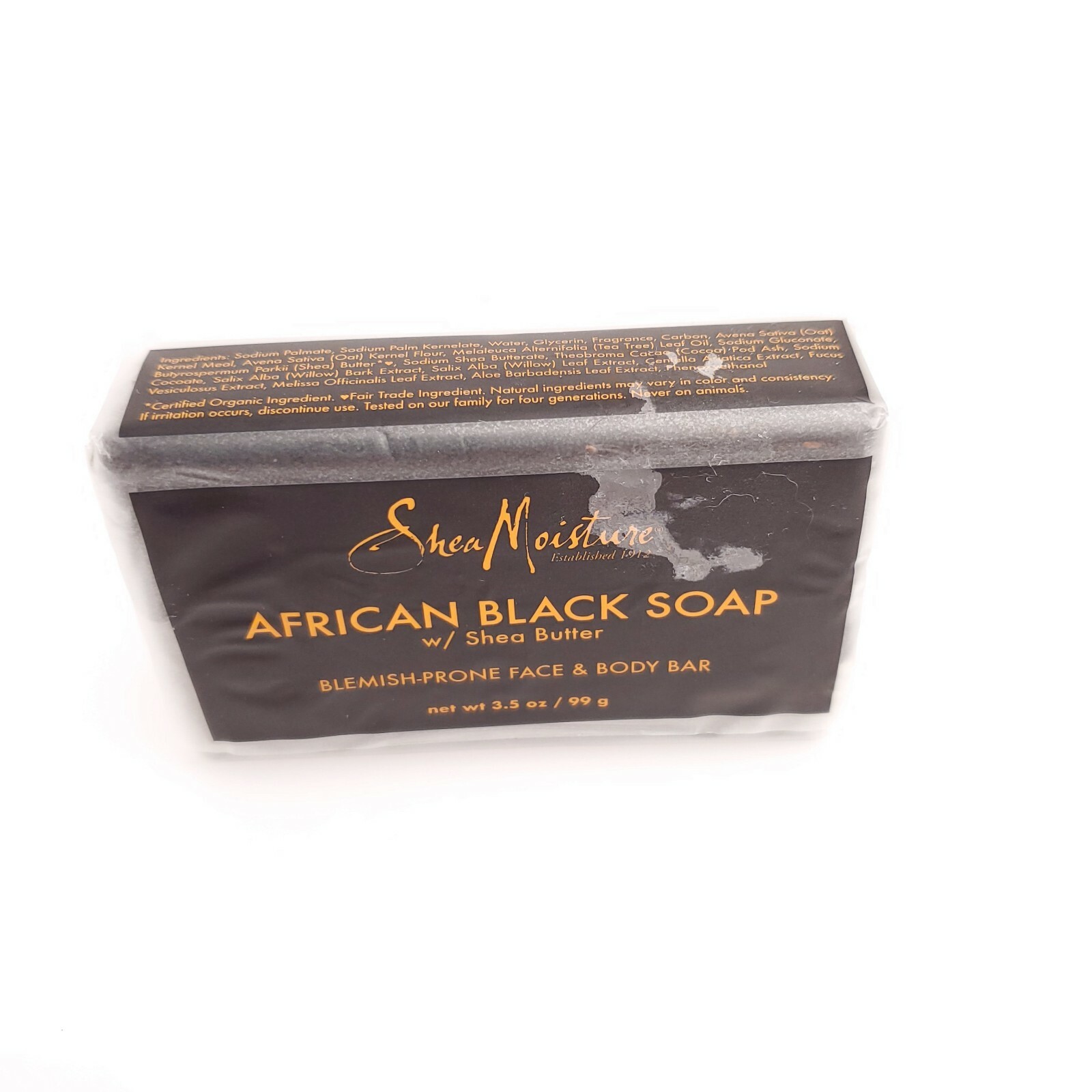 African Black Soap Shea Butter Moisture Blemish Face & Body Bar USA Seller