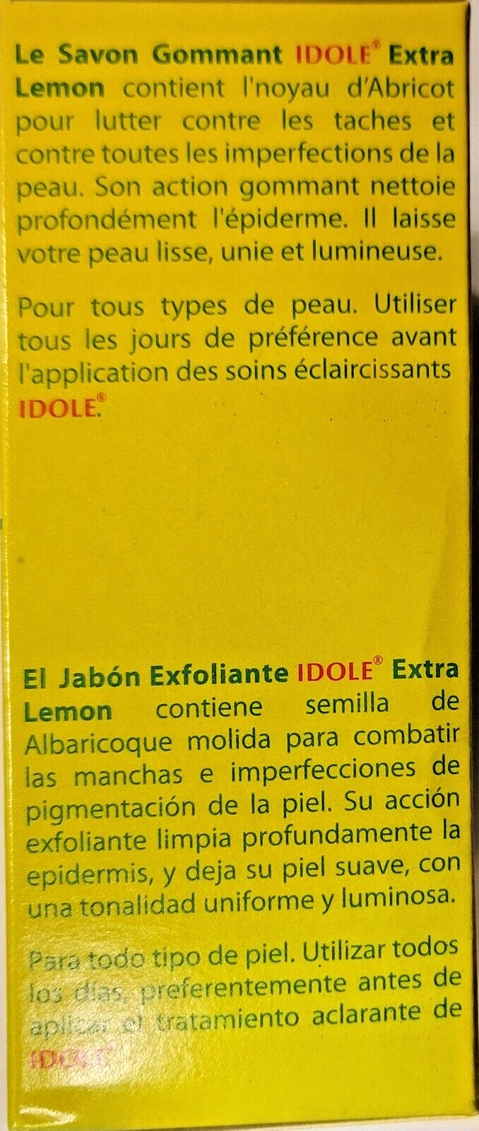 3-Pack IDOLE Extra Lemon Lightening Exfoliating Soap Net wt 200 g / 7 oz each