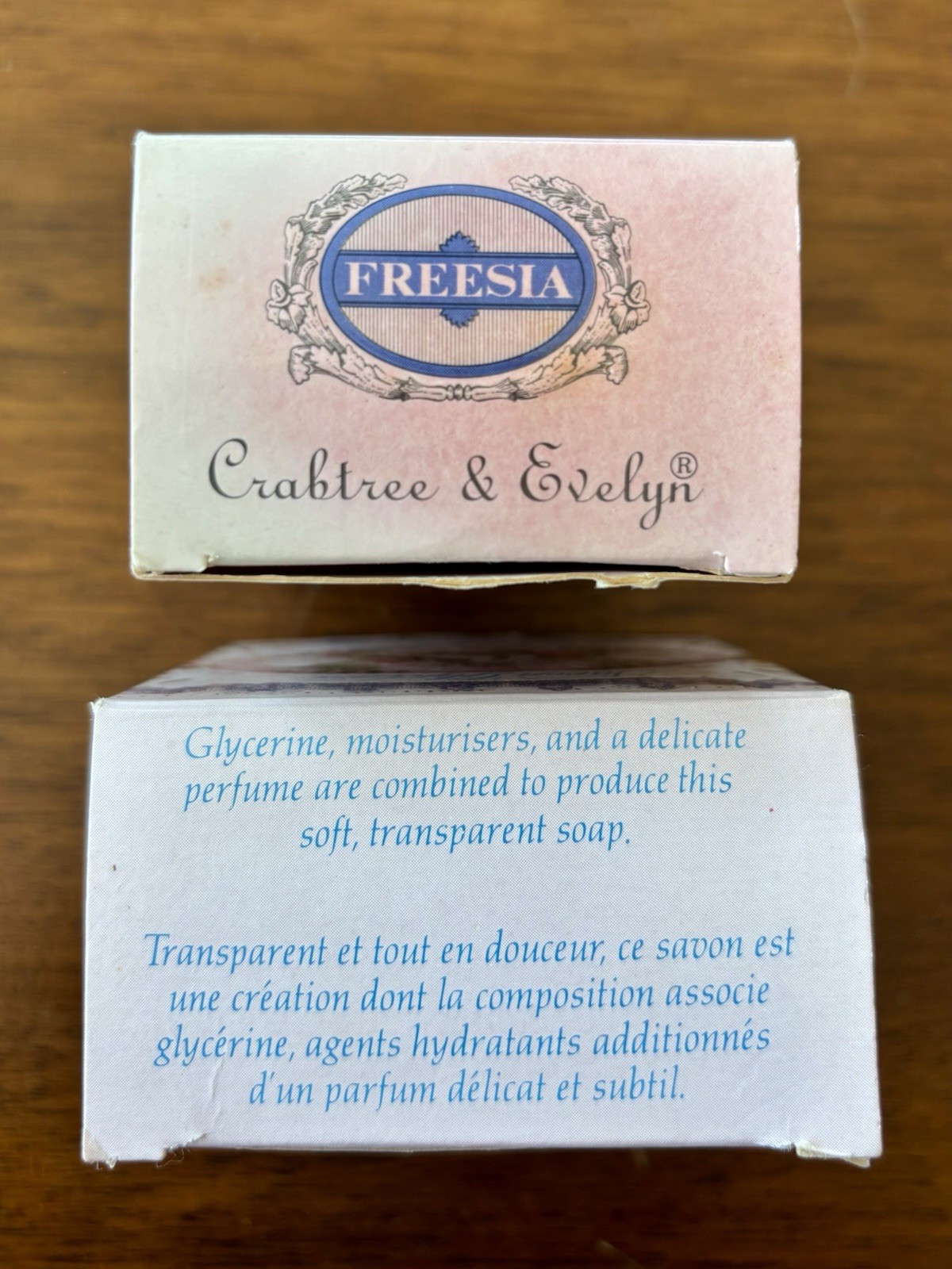 Crabtree & Evelyn 2 Bars Of Vintage Soap Bar Freesia & Tea Rose Glycerin