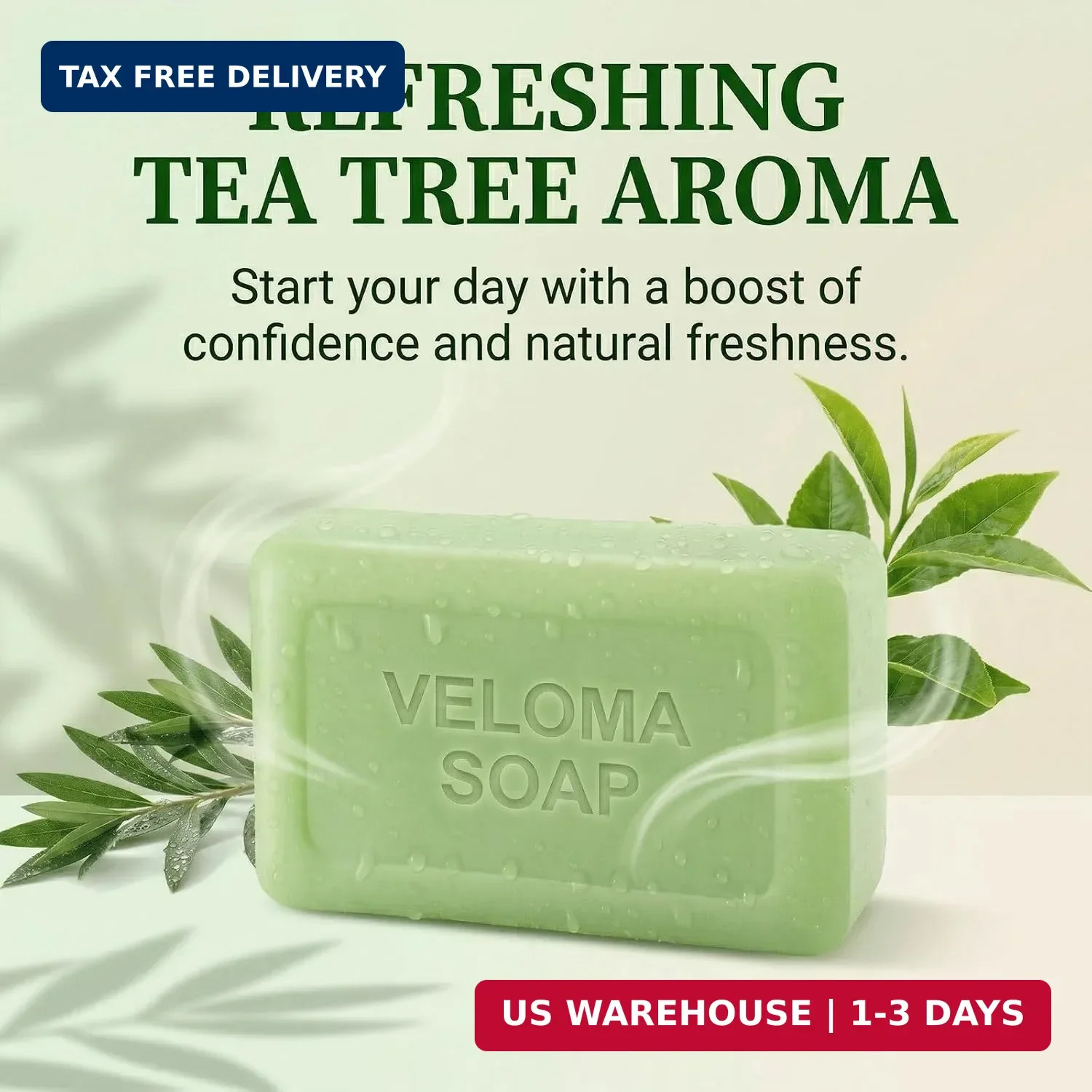 Veloma Antifungal Soap,Veloma Soap,Soothing Tea Tree & Eucalyptus, Deep Pore Cle