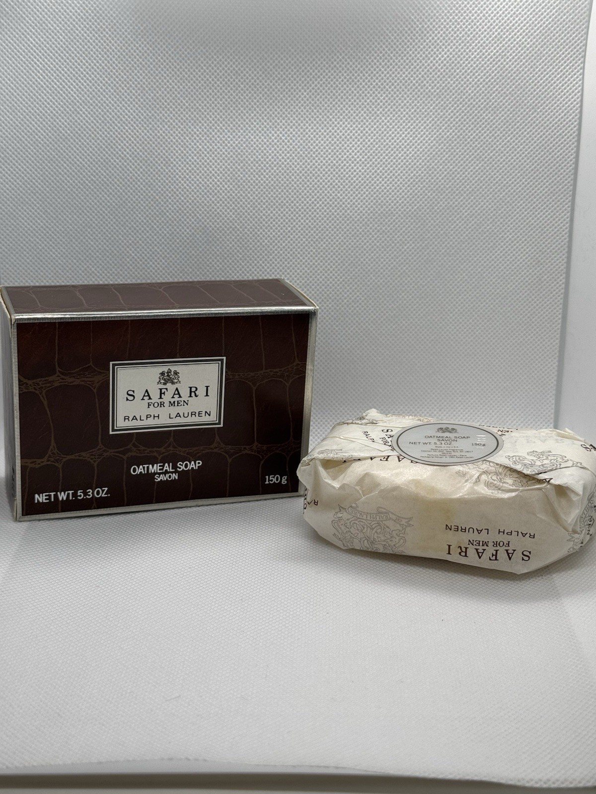 RARE RALPH LAUREN SAFARI FOR MEN 5.3 OUNCE OATMEAL SOAP – NEW WITH BOX!