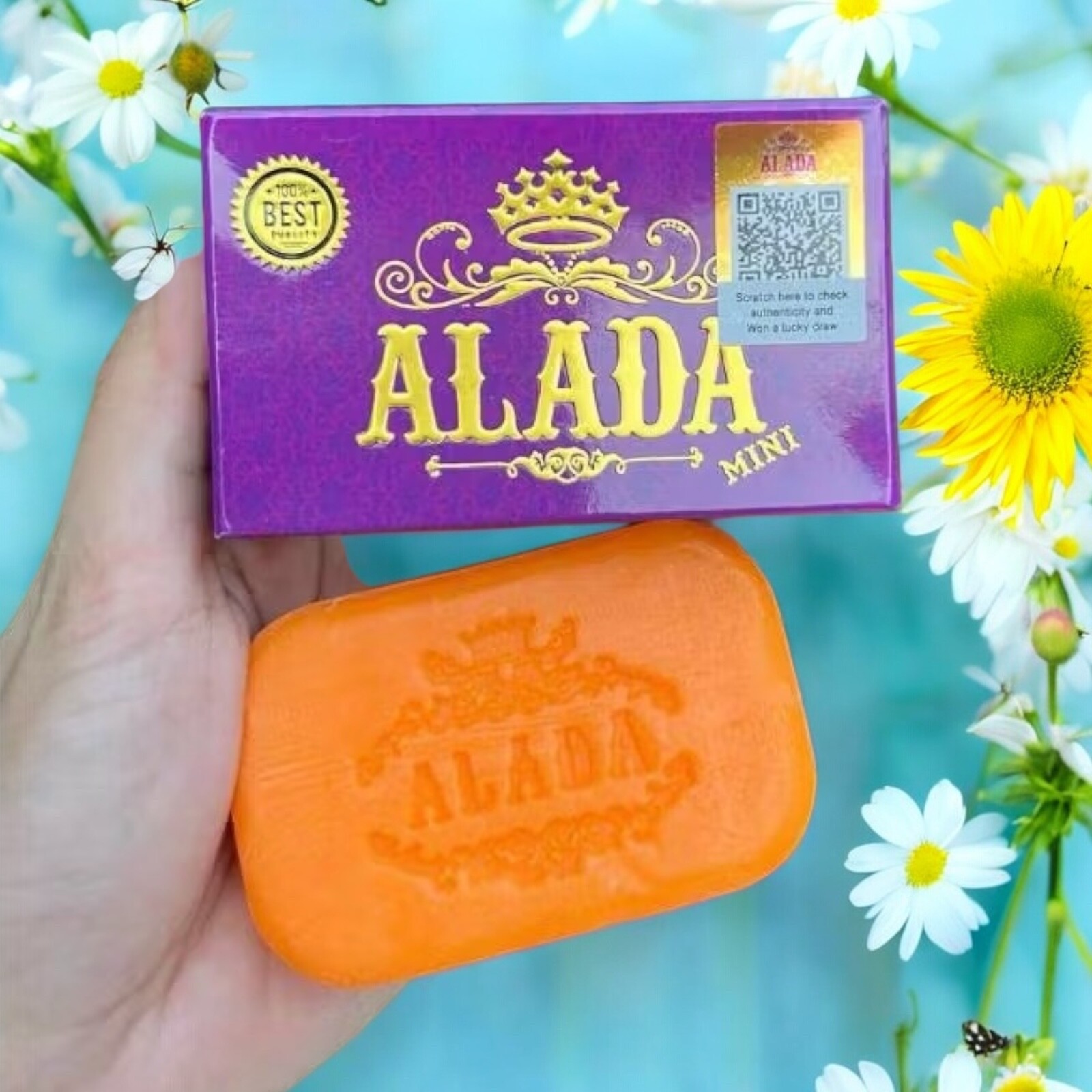 ALADA Whitening Soap Face Body Natural Brightening 3x160g Reduce Acne Dead Skin