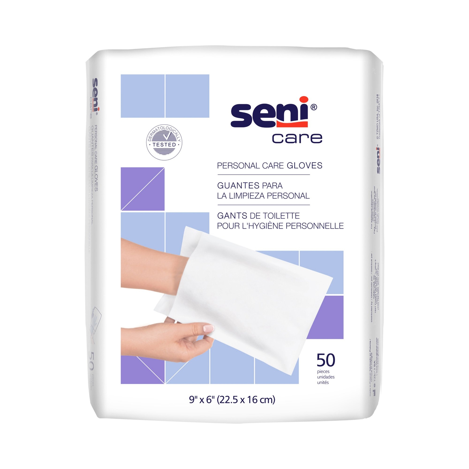 Seni Care Wash Glove or Washcloth 6 x 9″ S-NG50-C41 1 Pack 50 Wipes