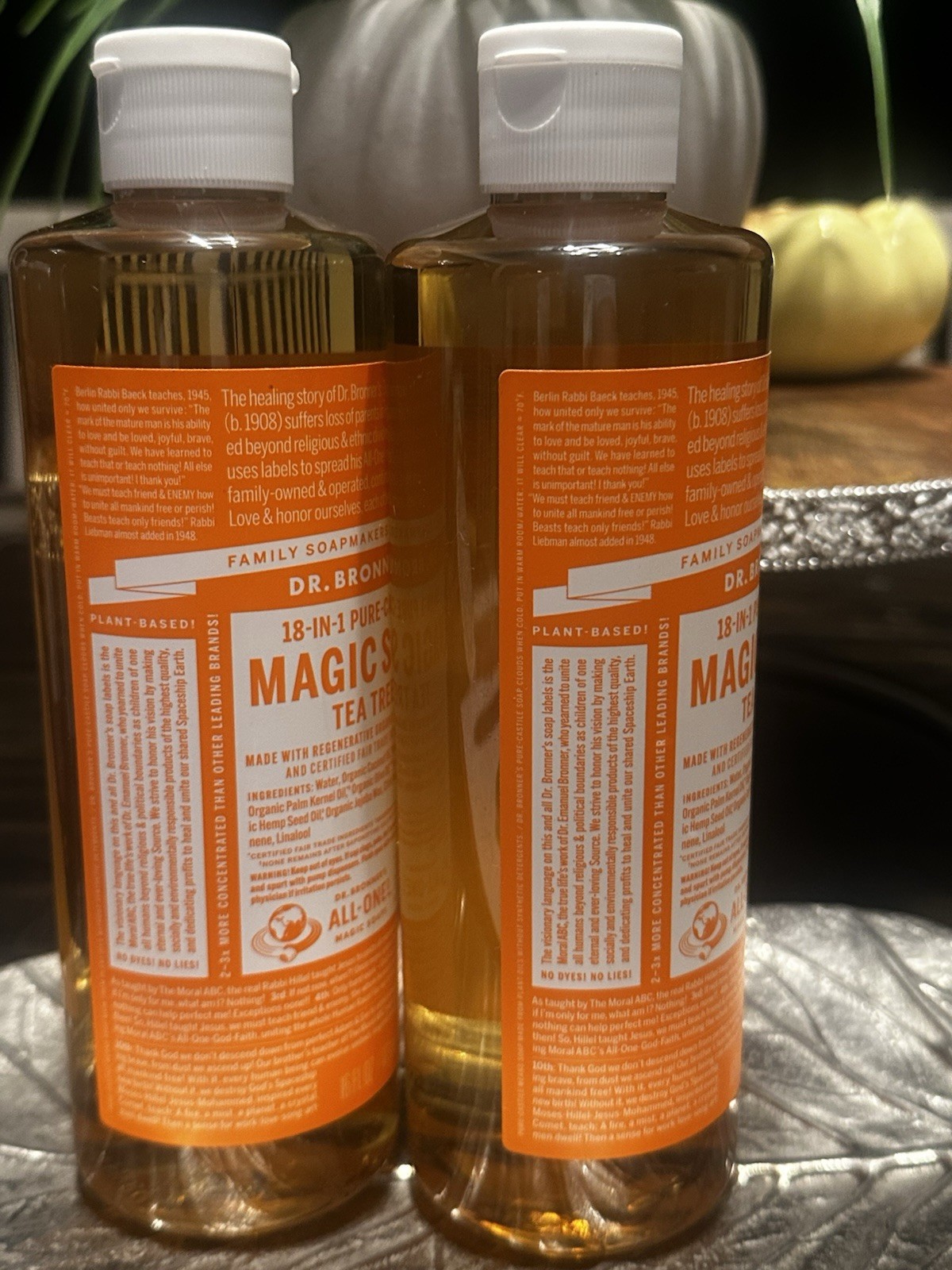 Dr. Bronner’s Magic Soap 2x – Tea Tree – Pure-Castile Liquid Soap – 16 oz