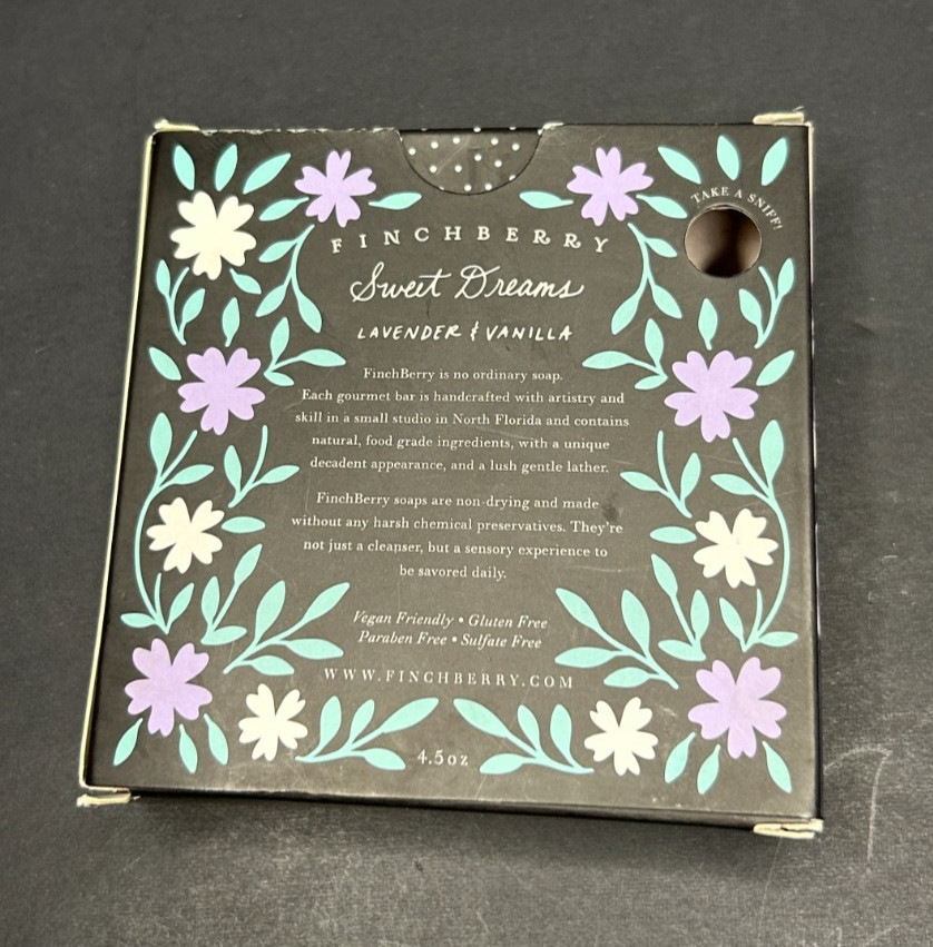 FinchBerry Sweet Dreams Gourmet Soap Glitter Top 4.5 oz New in Box