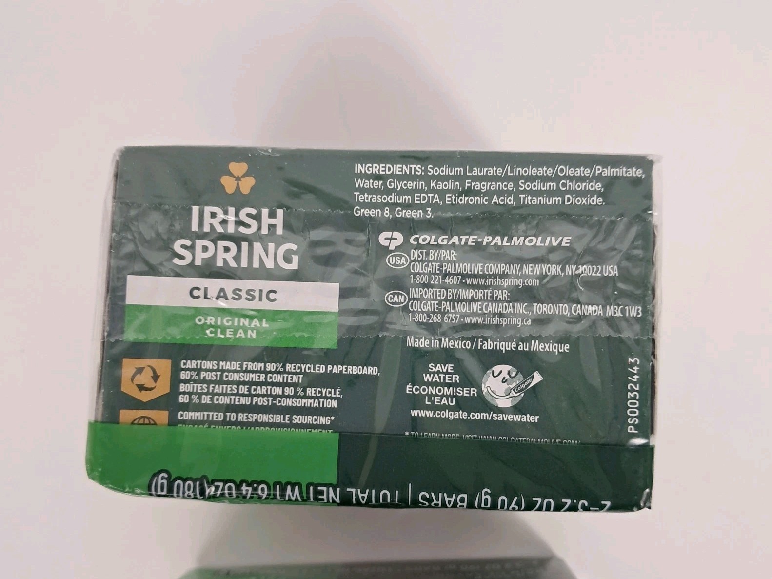 Irish Spring Original Scent Classic Bar Soap (3) 2pks – 6 Bars Total