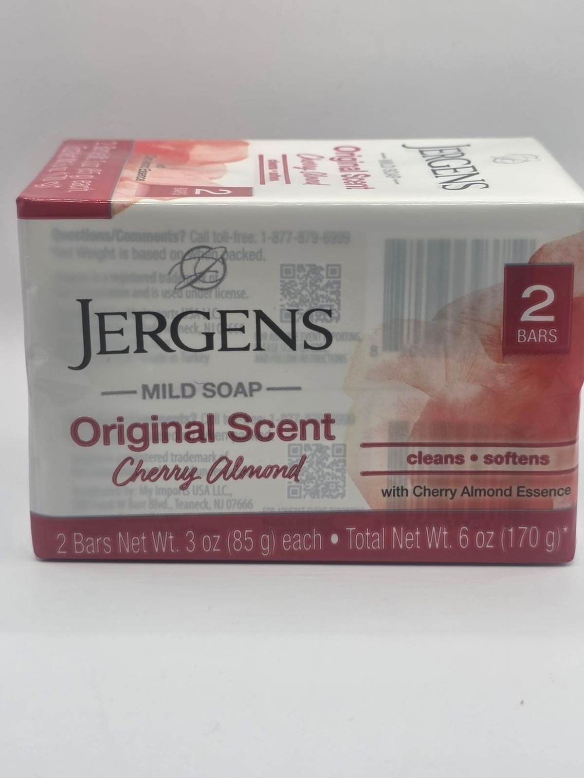 Jergens Moisturizing Hand Wash & 2 Bar Soap Original Scent Cherry Almond