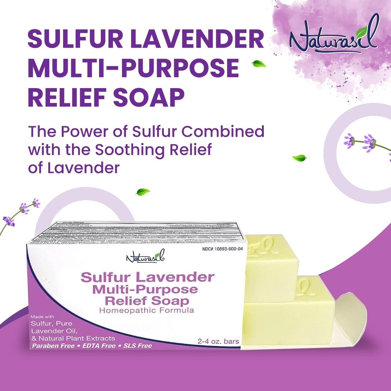 10% Sulfur Soap with Lavender: Natural Care for Acne, Eczema & Skin Discomfort