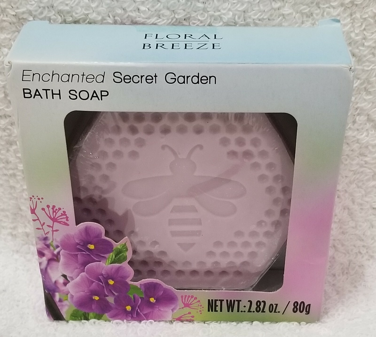 Floral Breeze ENCHANTED SECRET GARDEN Bath Soap Bar Bee Wal-Mart 2.82 oz/80g New