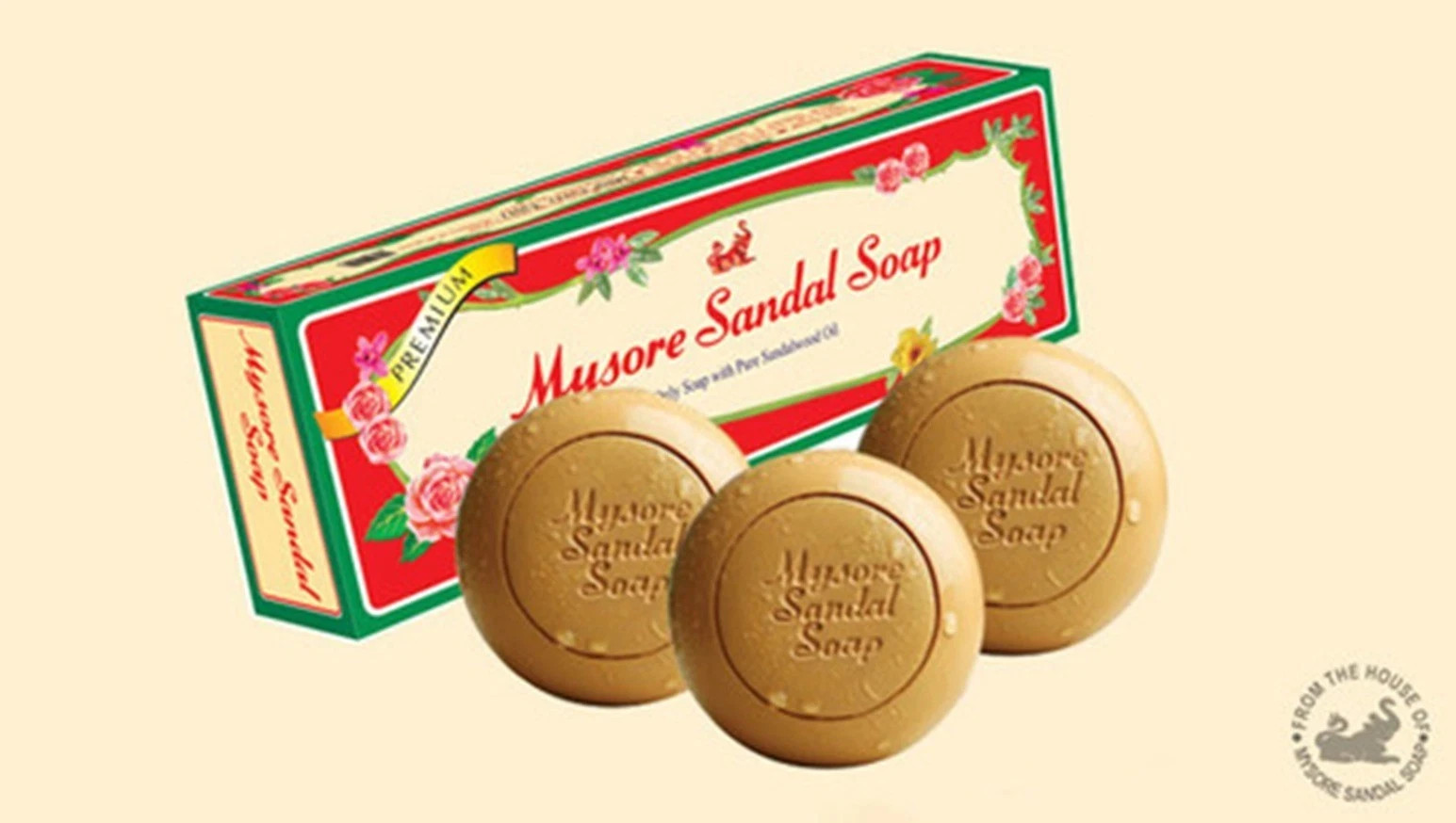 Mysore Sandal Soap 3x 150g Pack of 3 Each 150g India Natural Organic Bath Soap