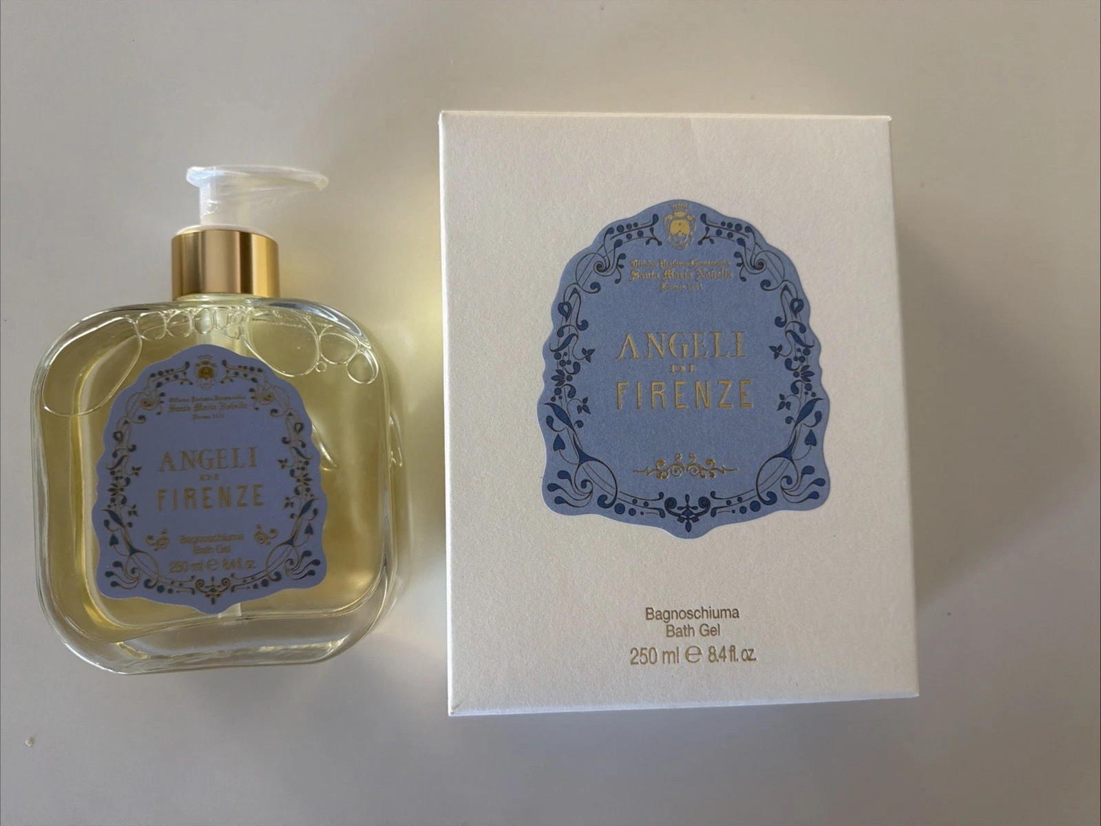 Santa Maria Novella Angeli di Firenze Bath Shower Gel Glass Bottle 250ml NEW BOX